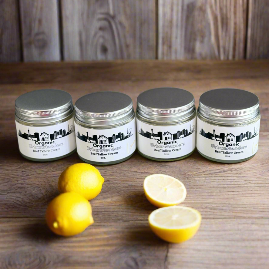 Lemon Beef Tallow Body Cream Bundle (4 Jars)