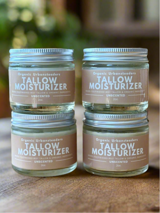 Unscented Tallow Moisturizer Bundle (4 Jars)