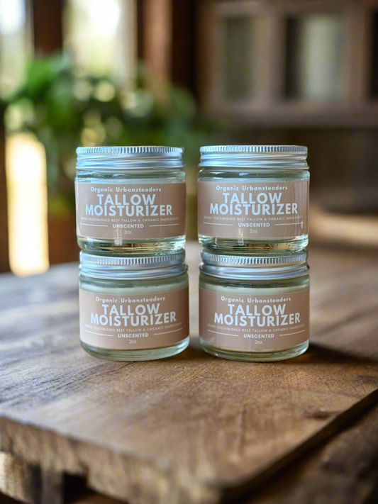 Unscented Tallow Moisturizer Bundle (4 Jars)